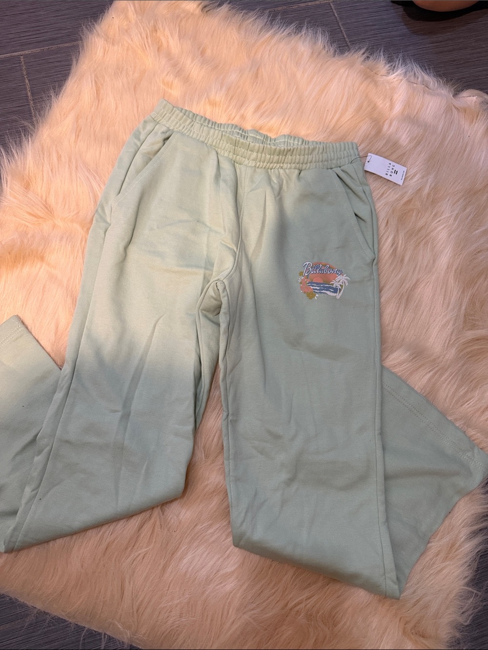 Billabong Sage Green Women's Joggers with Surf Patch